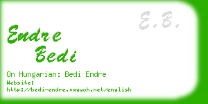 endre bedi business card